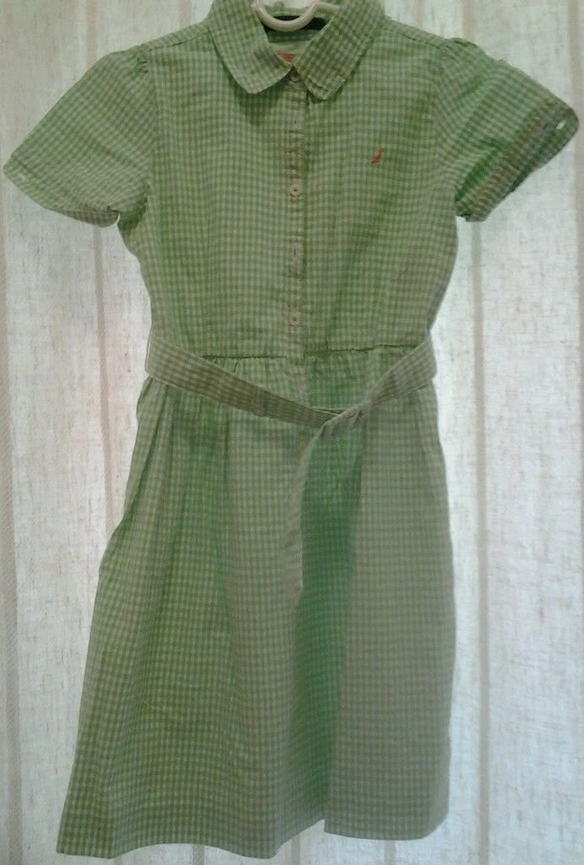 Nuevo con etiquetas Vestido Nautica Niñas Talla 4 5 o 6 Verde y Blanco Manga Corta Primavera Pascua Foto 1 de 3