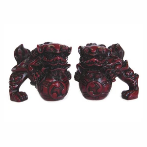 Pair of Feng Shui Chinese Civilian Fu Dog, Foo Dogs Door Guardian Temple Lion - Picture 1 of 1