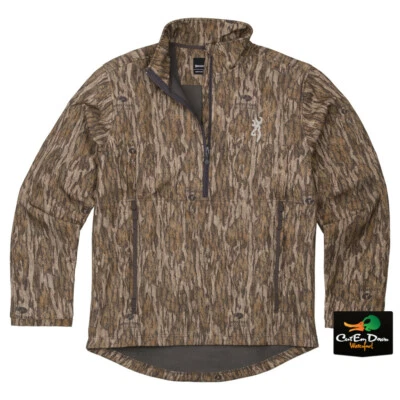 NEW BROWNING WICKED WING 1/4 ZIP SMOOTHBORE JACKET - BOTTOMLAND CAMO - - Image 1 of 2