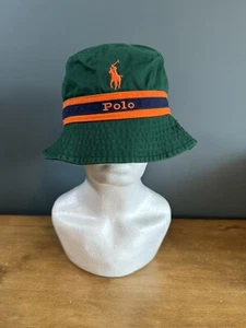 Ralph Lauren Bucket Hat Loft Colour Block Green Festival Small - Medium BNWT - Picture 1 of 7