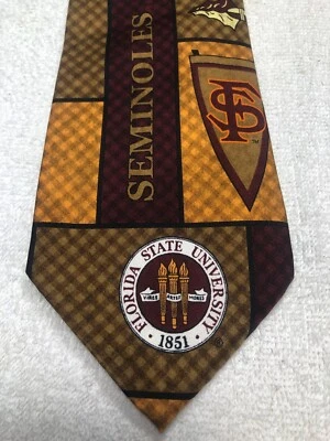 EAGLE CORBATA PARA HOMBRE FLORIDA STATE SEMINOLES 4 X 59 NUEVA SIN ETIQUETAS Foto 1 de 4