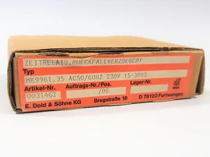 E. Dold & Söhne relè temporizzato ritardato di ricaduta MK9961.35 relè temporizzato MK9961.35 - Foto 1 di 4