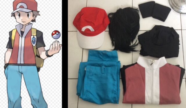 Fantasia Pokémon Ash Cosplay Infantil 4 pçs