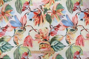 2 CORTINAS HAMILTON OLIVIA en COLORES FIESTA Grande Diseño Floral Exótico - Imagen 1 de 2