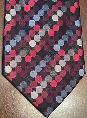 Kenneth Cole Reaction 红色灰色 100% 真丝男式领带中国制造 — 第 1/4 张图片