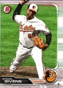 2019 Bowman Baseball #56 Mychal Givens Baltimore Orioles MLB Major League Card - Picture 1 of 1