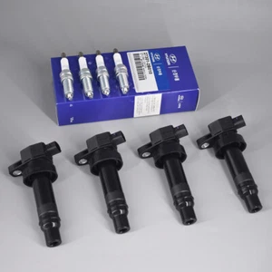 4 Stück 27301-2B010 UF636 Zündspulen & Zündkerzen für Kia Rio Soul Hyundai - Bild 1 von 8