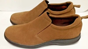 Vtg 90's Liz Claiborne Visage LizFlex Tan Suede Loafers Sz 7.5 (FC 93/2 D619) - Picture 1 of 8