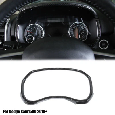 Dashboard Meter Frame Cover Trim Decor For Dodge Ram 1500 2018+ Carbon Fiber - Imagem 1 de 4