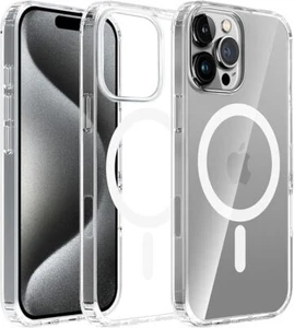 For iPhone 16 Plus Pro Max Clear Case Magsafe Case Magnetic Case Shockproof - Picture 1 of 42