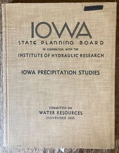 1935 IOWA STATE PLANING BOARD HYDRAULIC RESEARCH NIEDERSCHLAGS NIEDERSCHLAGSSTUDIEN - Bild 1 von 8