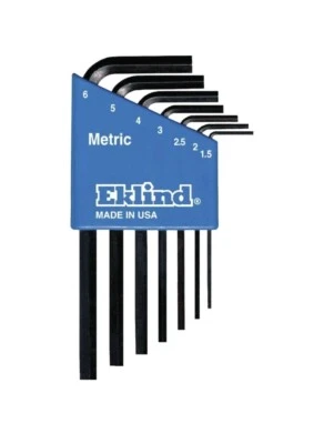 Eklind 10507 Metric MM 7 piece Short Arm Hex L Key Allen Wrench Case Set - Image 1 of 2