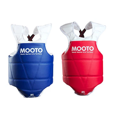 Mooto Original TaeKwonDo Chest Guard Blue Red WTF Approved Body Protector 2 Pcs - Image 1 of 4