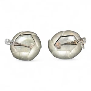 2 AE CHANAL Pewter Salt Cellars & Spoons - Picture 1 of 7