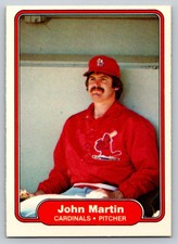 1982  Fleer #121 John Martin Rookie Card St. Louis Cardinals