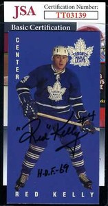 Red Kelly JSA Coa Autograph 1994 Parkhurst Signed