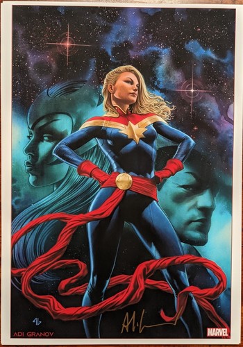 2022 SDCC ADI GRANOV CAPTAIN MARVEL ART PRINT SIGNED POSTER AVENGERS | eBay