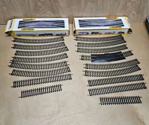 Lot Of 2 45931 Bachman EZ Track HO Scale 30° Curved Partial Sets See Photos - Picture 1 of 8