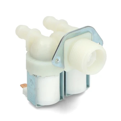 Elettrovalvola universale per lavatrice 2 vie - 180° diametro uscita 12mm