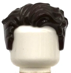 Lego New Dark Brown Minifigure Hair Swept Left Tousled Wig Piece - Picture 1 of 1
