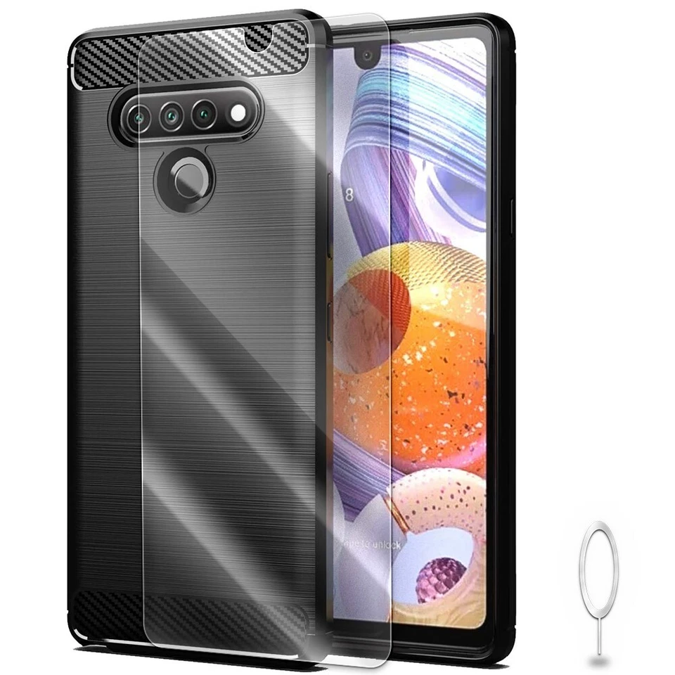 Screen Protector Wear-Resisting Carbon Fiber Case for LG Stylo 6 LM-Q730AM Phone - Image 1 of 1