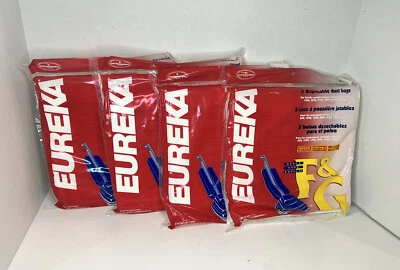 🔥GENUINE EUREKA TYPE F&G-- (4) 3 PACK VACUUM CLEANER BAGS--52320  12 Total🔥 - Image 1 of 4