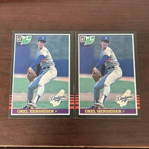 1985 Leaf - #38 Orel Hershiser (RC) Los Angeles Dodgers Lot 2x - Picture 1 of 2