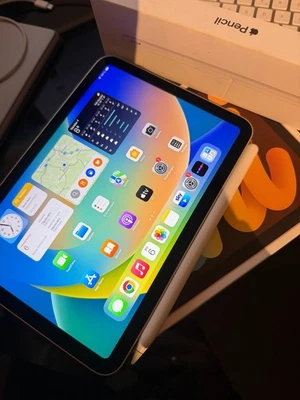 Ipad mini 6th Generation 64gb Polarstern Silber Top Zustand Wifi incl Pencil - Bild 1 von 3