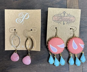 Plunder lebendige geometrische Ohrringe - 2 Paar - Bild 1 von 10