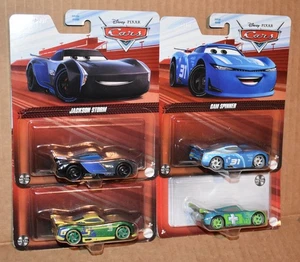 DISNEY PIXAR CARS CAM SPINNER, ERIC BRAKER, JACKSON STORM & NOAH GOCEK LOT 4 NEW - Picture 1 of 7