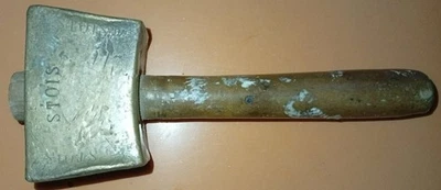Marteau massette en Bronze STOIS long 20 cm poids 1168 grs art populaire ancien - Photo 1/4