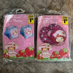 NEW 2007 Strawberry Shortcake 3 Piece Swim Set 2 Arm Floaties & Ring - Picture 1 of 4