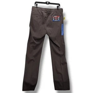 Pantalones de vestir inteligentes de viaje Roundtree & Yorke para hombre 36x32 cintura expansiva marrón - Imagen 1 de 9