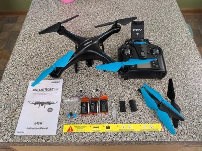 Force 1 Blue Jay Wi-Fi Aerial Drone U45W With 3 Batteries And Accessories  - Image 1 of 4
