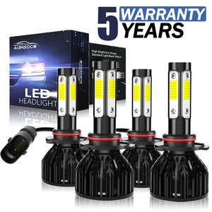 9006 9005 LED Combo 6500K Headlight Kit Bulb High Low Beam White 360000LM - Picture 1 of 15