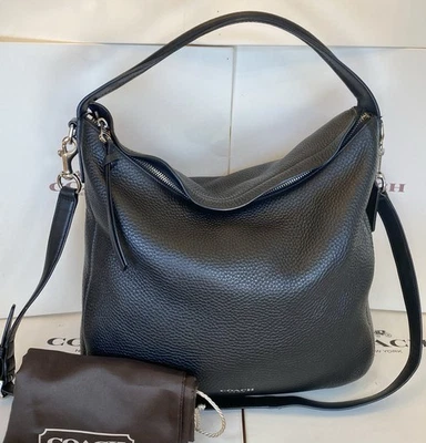 Coach 31623 Bleecker Sullivan Buffalo couro em relevo preto 2/Way Hobo - Imagem 1 de 4