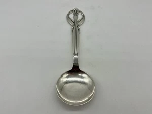 Vintage Figast Prima Denmark Danish Silver Plated Large 8” Spoon Ornate Design - Picture 1 of 8