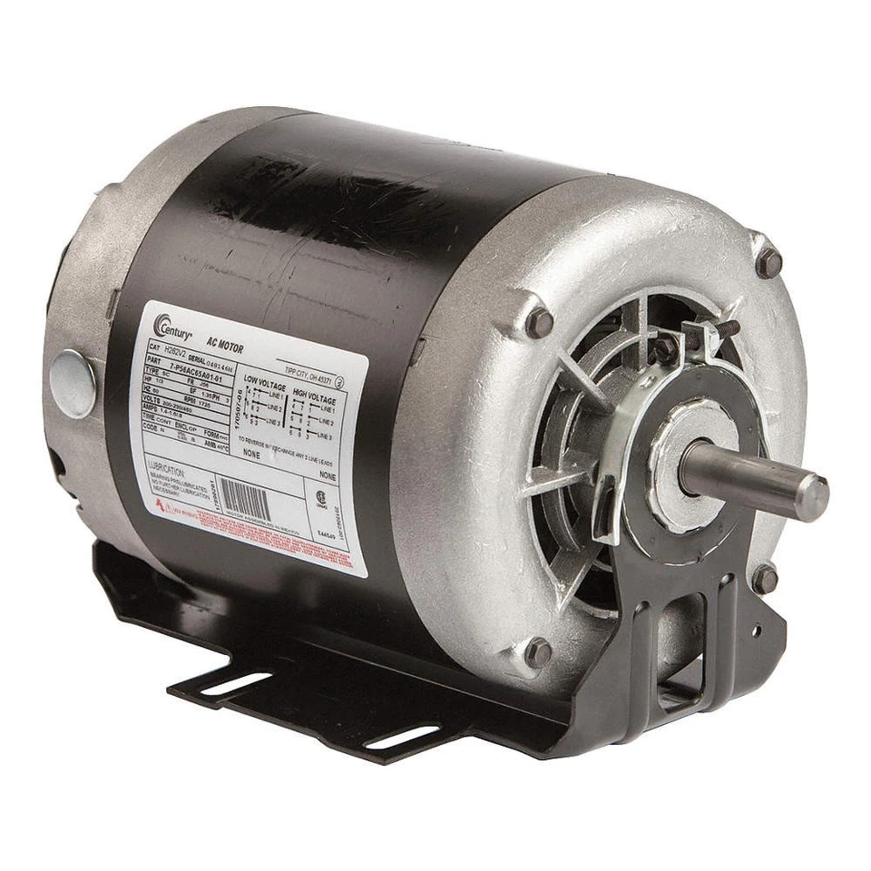 CENTURY H262V2 Motor,1/3 HP,1725 rpm,56,200-230/460V 10K091 - Image 1 of 1