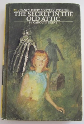 Nancy Drew Secret In The Old Attic #21 Hardcover Book 1979 Print Oval Endpapers - Imagem 1 de 4