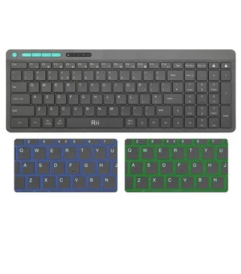 Rii RT021 Bluetooth Wireless Keyboard Dual Mode, Rechargeable Keyboard Backlit - Image 1 of 3