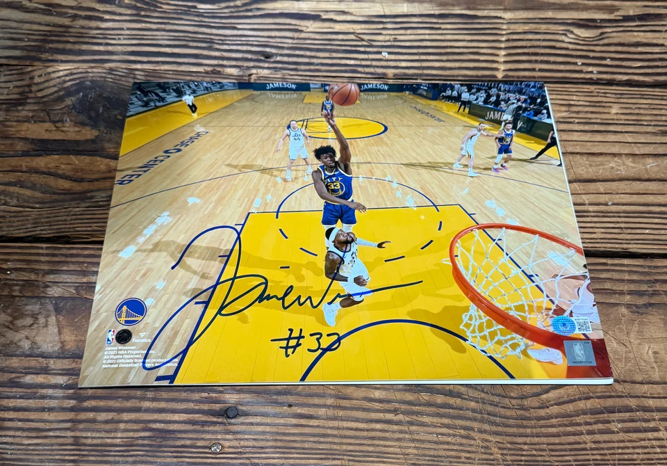 James Wiseman Signed Autographed Warriors 11X14 Photo w/ Beckett COA Pacers - Image 1 of 4