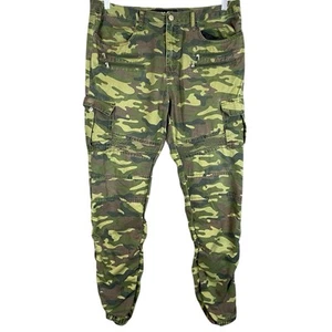 Carbon Cargo Jogger Mens XL Green Camouflage Utility Grunge Pants Zip - Picture 1 of 10