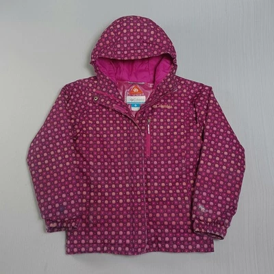 Columbia Omni-Heat Magic Mile Jacket Girls Small Pink Floral Hooded - Image 1 of 4