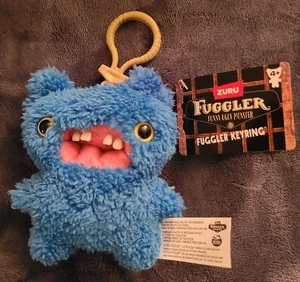 FUGGLER Keyring 5" Funny Ugly Blue Monster Mini Plush ZURU - Picture 1 of 4
