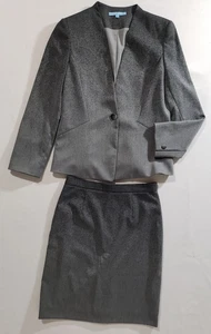 Antonio Melani Mujer Falda Traje Gris Ombre Blazer Talla 8 Falda Talla 6 Forrada - Imagen 1 de 8