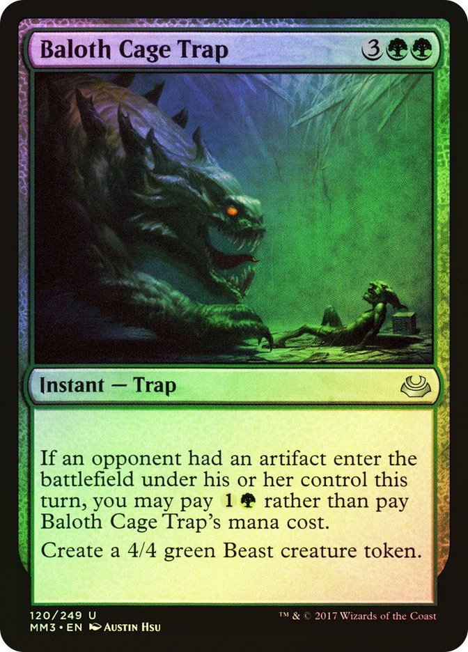 MTG FOIL Baloth Cage Trap  - Modern Masters 2017 #120 - Image 1 of 1