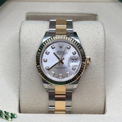 Rolex Lady-Datejust NUEVO 2025 Plata Diamante Dos Tonos Oro Amarillo Acanalado Oyster Foto 1 de 4