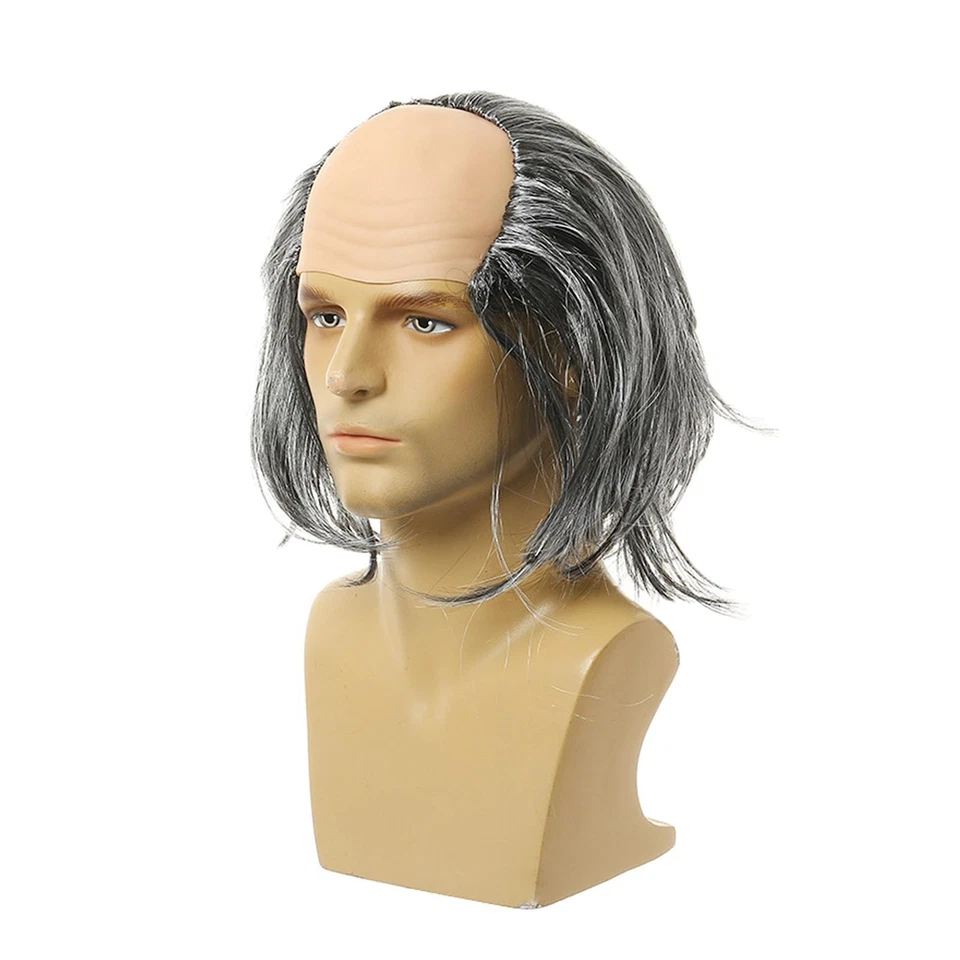 Old Man Bald Wig Cap Universal Comfortable Halloween Cosplay for Dating Theme - Image 1 of 1