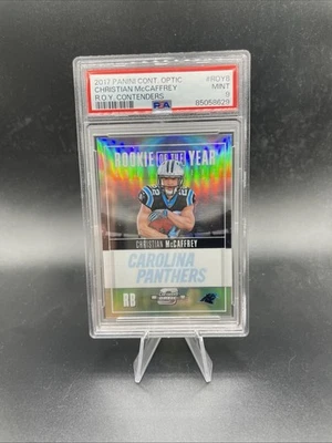 2017 Christian McCaffrey Panini Contenders Optic Rookie of the Year Silver #/99 - Image 1 of 2