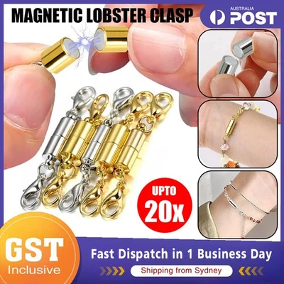 5-20pairs Strong Magnetic Clasp Necklace Converter Extender lobster claw Jewelry - image 1 of 4